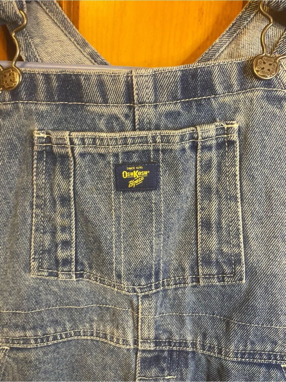 Vintage OshKosh B'gosh Light Blue Denim Short Overalls